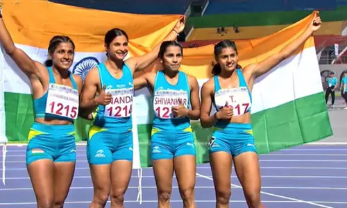 न्यू ताइपे सिटी एथलेटिक्स ओपन: भारतीय महिला टीम ने 4x100 मीटर रिले रेस में जीता गोल्ड न्यू ताइपे सिटी एथलेटिक्स ओपन: भारतीय महिला टीम ने 4x100 मीटर रिले रेस में जीता गोल्ड