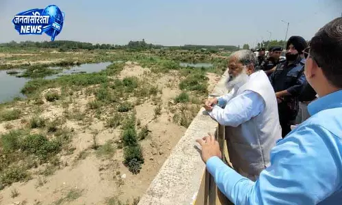 Ambala में बाढ़ नियंत्रण कार्यों का निरीक्षण किया