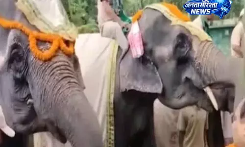 मानस टाइगर रिजर्व में हाथियों प्रमिला और पूर्णिमा का सम्मान