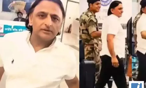 नए लुक में दिखे अखिलेश यादव