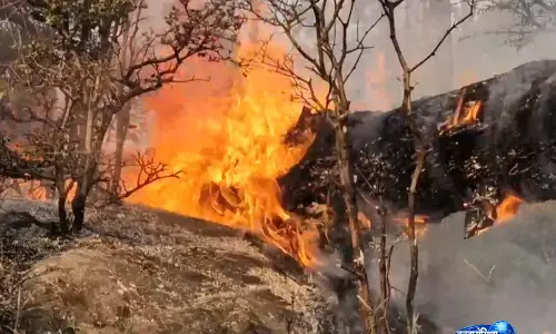 Udhampur में भीषण गर्मी के बीच लगातार फफक रही जंगल की आग Udhampur में भीषण गर्मी के बीच लगातार फफक रही जंगल की आग