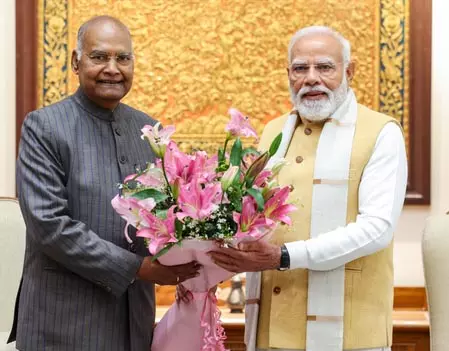 भारत की खोज से भारत पर भरोसे तक, पूर्व राष्ट्रपति कोविंद ने पीएम मोदी के नेतृत्व को बताया निर्णायक बदलाव भारत की खोज से भारत पर भरोसे तक, पूर्व राष्ट्रपति कोविंद ने पीएम मोदी के नेतृत्व को बताया निर्णायक बदलाव