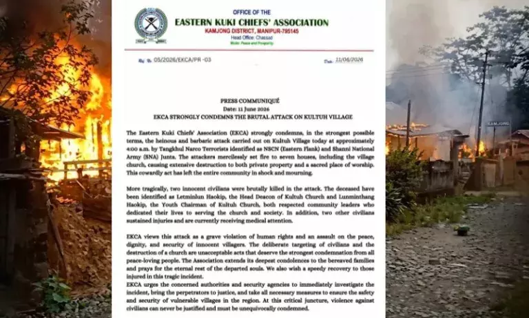Manipur: EKCA ने कुल्तुह हमले की निंदा की, जिसमें दो लोगों की मौत हो गई