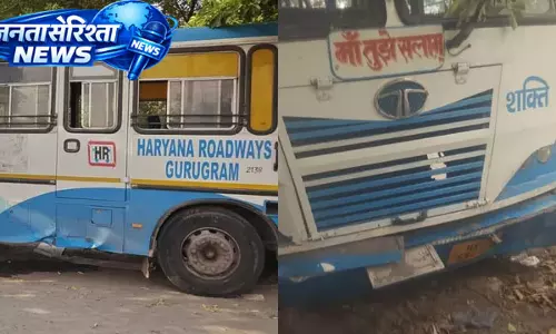 Panipat : ब्रेक फेल बस को चालक ने पेड़ से टकराकर रोका, 70 यात्री सुरक्षित Panipat : ब्रेक फेल बस को चालक ने पेड़ से टकराकर रोका, 70 यात्री सुरक्षित