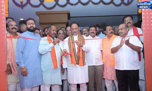 रायपुर में भाजपा कार्यालय में मोदी सरकार के 12 वर्षों की उपलब्धियों पर प्रदर्शनी