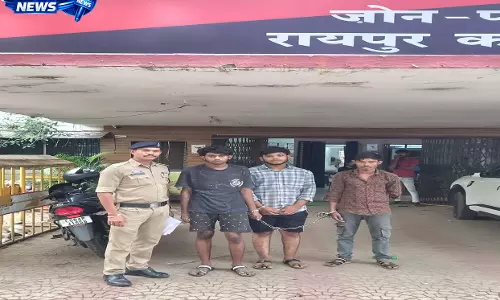 रायपुर में चाकू लहराकर दहशत फैलाने वाले 3 आरोपी गिरफ्तार