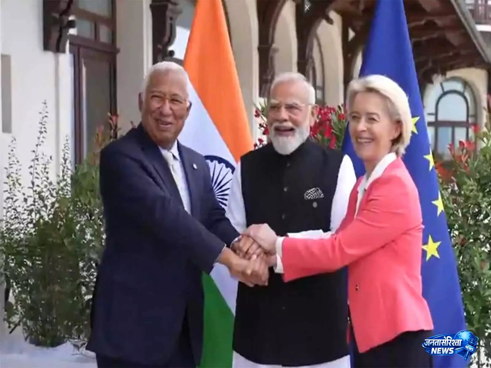 PM मोदी ने G7 समिट के दौरान EU नेताओं कोस्टा और वॉन डेर लेयेन के साथ त्रिपक्षीय बैठक की PM मोदी ने G7 समिट के दौरान EU नेताओं कोस्टा और वॉन डेर लेयेन के साथ त्रिपक्षीय बैठक की