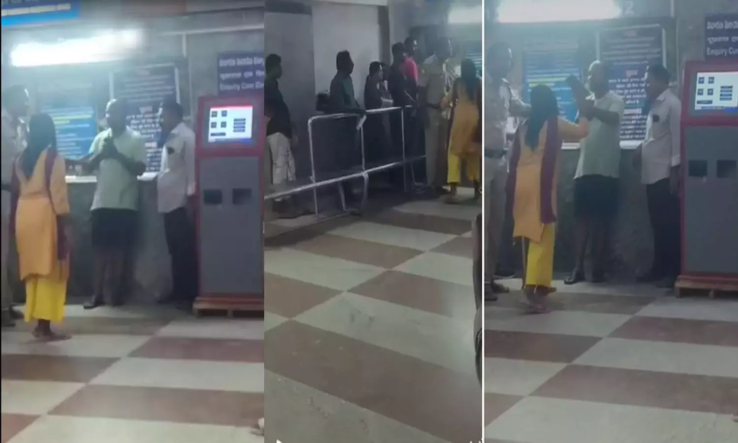 Chittoor: रेलवे अधिकारी ने यात्री को चप्पल से पीटा, सस्पेंड किया गया Chittoor: रेलवे अधिकारी ने यात्री को चप्पल से पीटा, सस्पेंड किया गया
