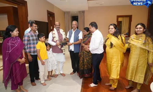 लोकसभा अध्यक्ष ओम बिरला का रायपुर में भव्य स्वागत; सांसद बृजमोहन अग्रवाल ने आयोजित की हाई टी
