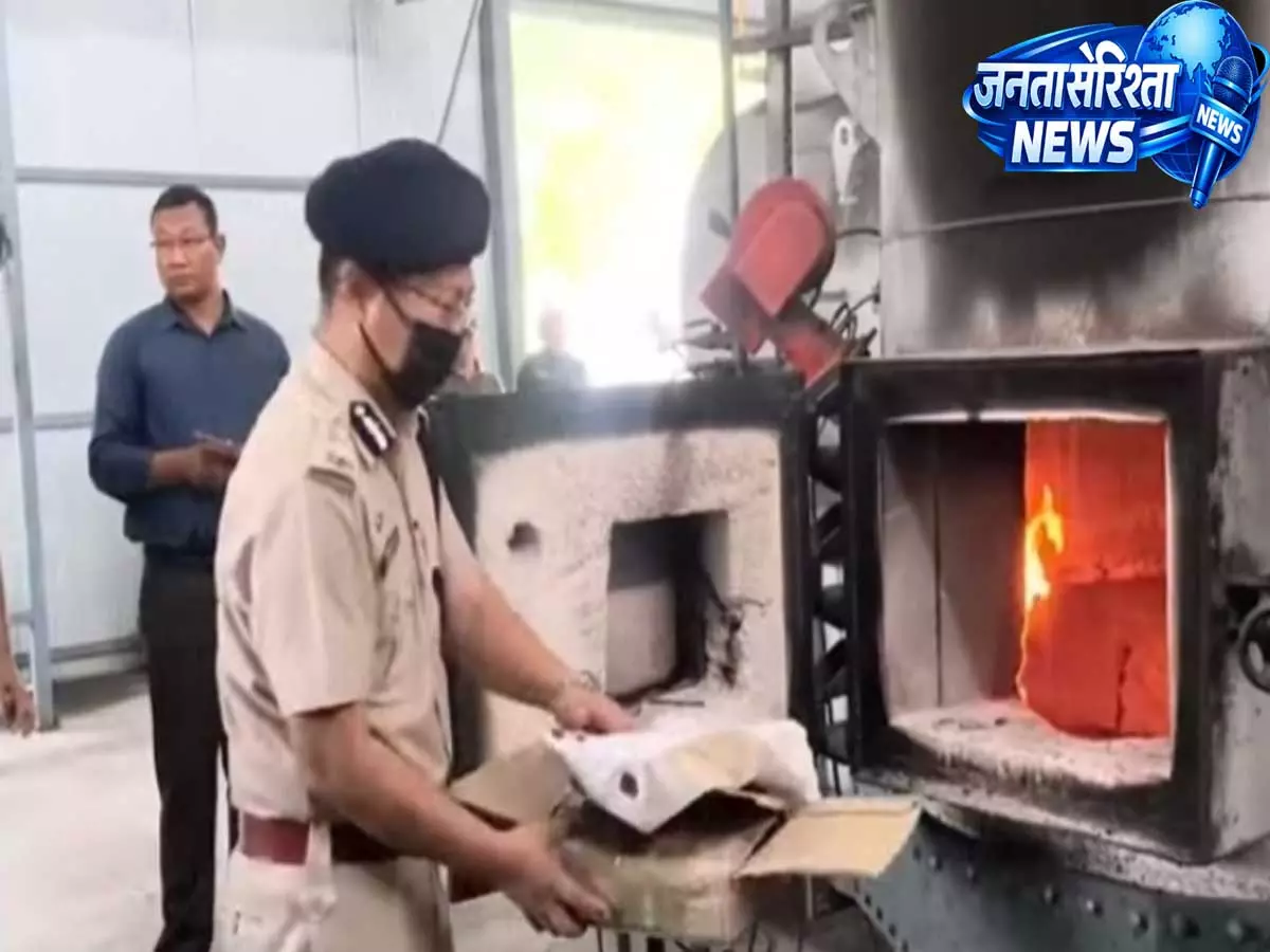 Manipur पुलिस ने इम्फाल वेस्ट में 39,000 किलो से अधिक ड्रग्स को किया नष्ट