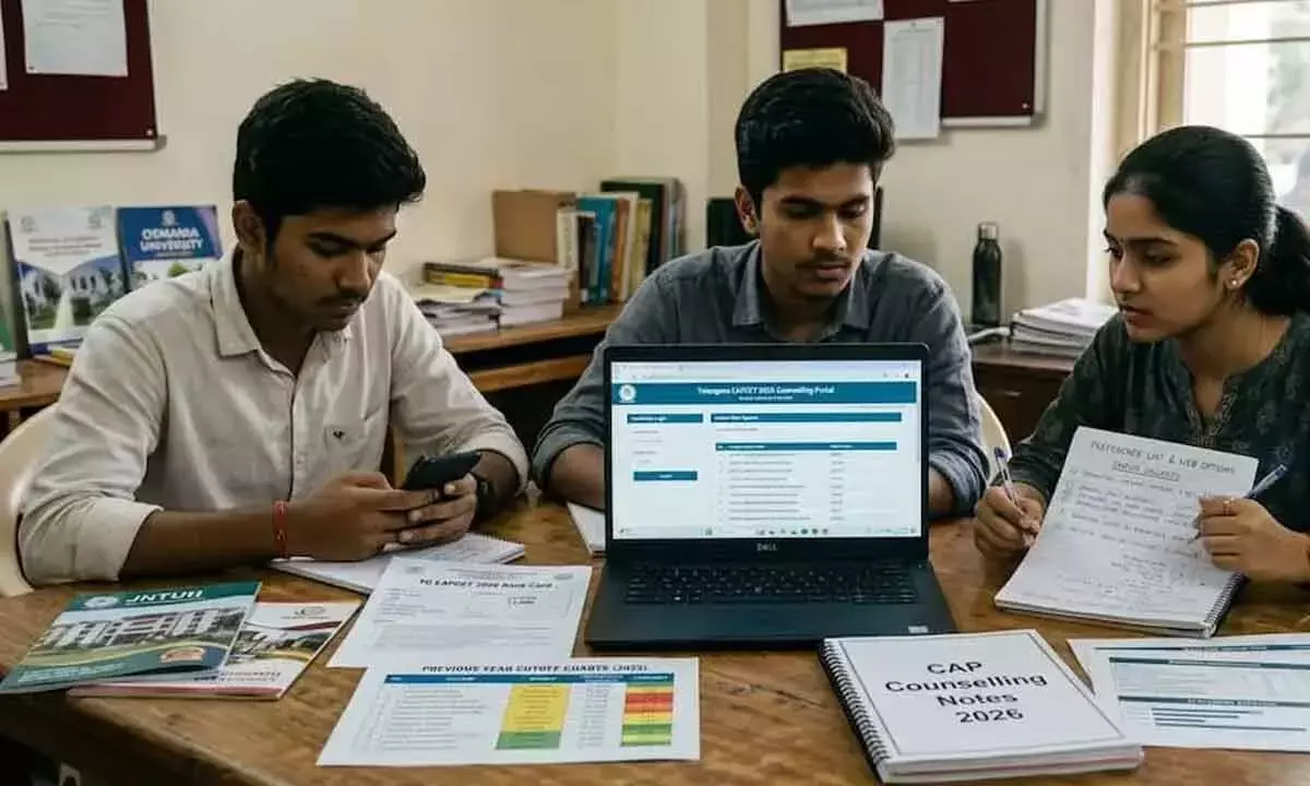 हैदराबाद: TG EAPCET की पहले चरण की काउंसलिंग आज से शुरू होगी हैदराबाद: TG EAPCET की पहले चरण की काउंसलिंग आज से शुरू होगी