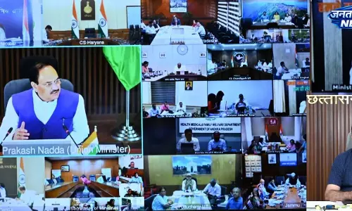 केन्द्रीय स्वास्थ्य मंत्री जे.पी. नड्डा ने राज्यों के स्वास्थ्य मंत्रियों एवं मुख्य सचिवों से की चर्चा