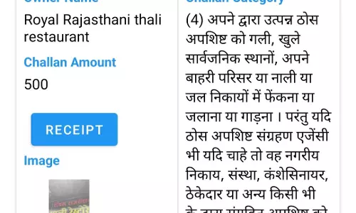 डस्टबिन नहीं रखने पर 8 संस्थानों पर जुर्माने की कार्रवाई