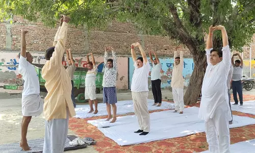 Ranchi: योग दिवस पर योगाभ्यास का आयोजन