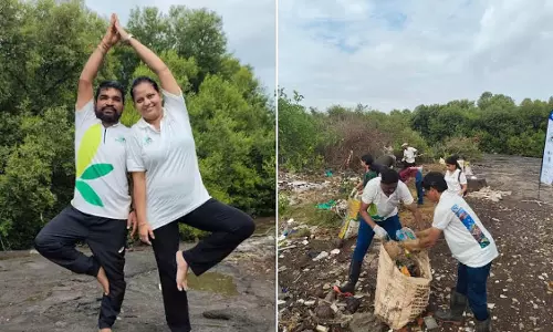 अंतर्राष्ट्रीय योग दिवस पर Navi मुंबई में योग और मैंग्रोव सफाई का संयुक्त आयोजन