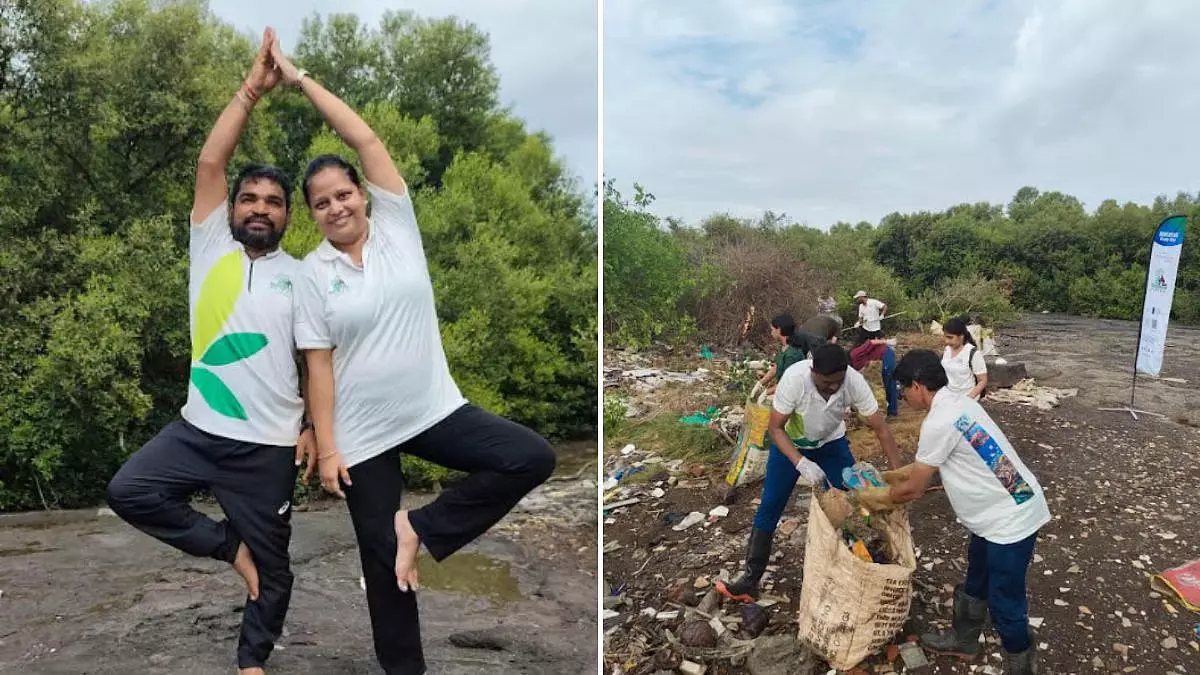 अंतर्राष्ट्रीय योग दिवस पर Navi मुंबई में योग और मैंग्रोव सफाई का संयुक्त आयोजन अंतर्राष्ट्रीय योग दिवस पर Navi मुंबई में योग और मैंग्रोव सफाई का संयुक्त आयोजन