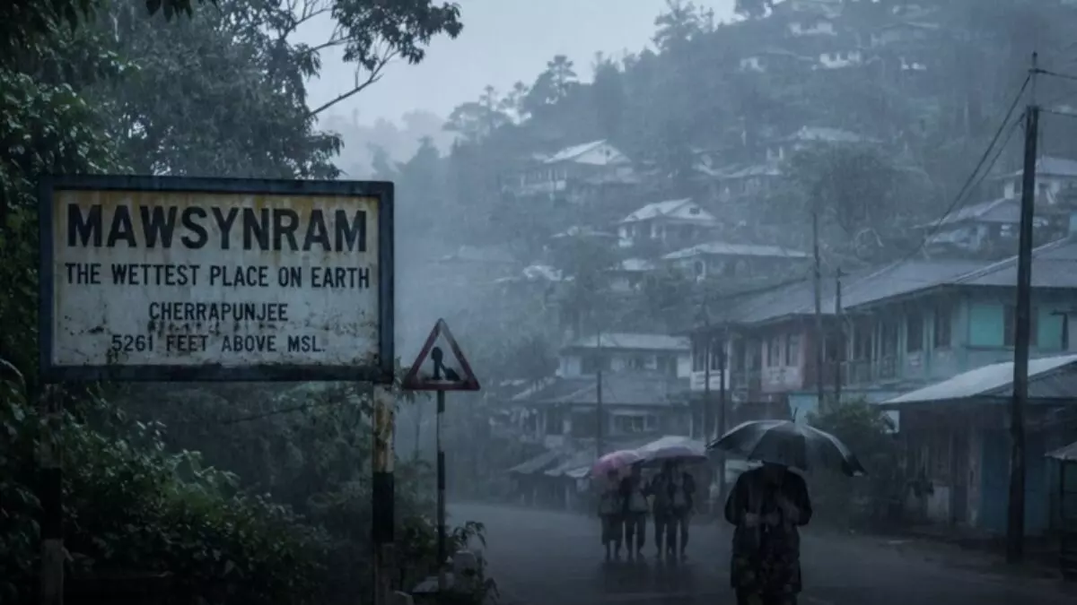 Mawsynram में 24 घंटे में 530 मिमी बारिश दर्ज की गई, राजमार्ग प्रभावित हुआ Mawsynram में 24 घंटे में 530 मिमी बारिश दर्ज की गई, राजमार्ग प्रभावित हुआ