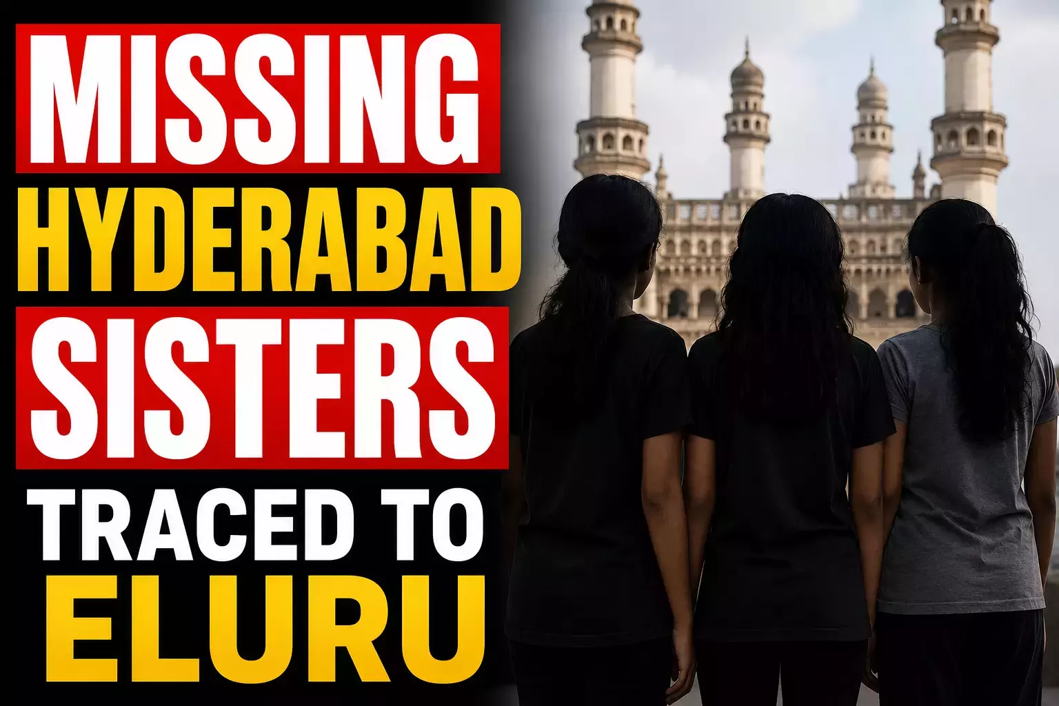 Telangana: हैदराबाद से लापता बहनें एलुरु में मिलीं Telangana: हैदराबाद से लापता बहनें एलुरु में मिलीं