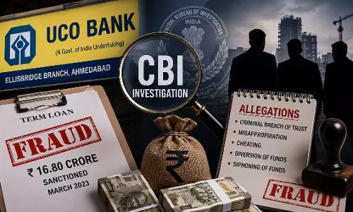 CBI की बड़ी कार्रवाई: UCO बैंक को ₹16.80 करोड़ के कथित लोन घोटाले में जांच शुरू CBI की बड़ी कार्रवाई: UCO बैंक को ₹16.80 करोड़ के कथित लोन घोटाले में जांच शुरू