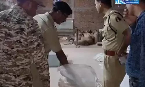 नकली गुटखा फैक्ट्री का भंडाफोड़, गोदाम को डिटर्जेंट पाउडर बनाने की मिली थी सूचना