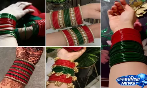 stylish look. के लिए लाल-हरी चूड़ियां stylish look. के लिए लाल-हरी चूड़ियां