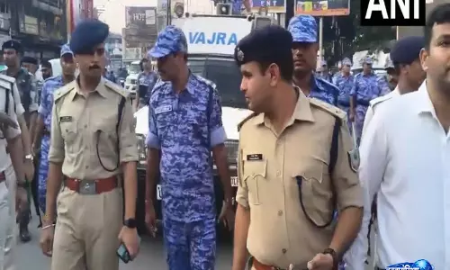 हर्रम से पहले Ranchi में पुलिस का फ्लैग मार्च, ड्रोन से निगरानी बढ़ाई गई