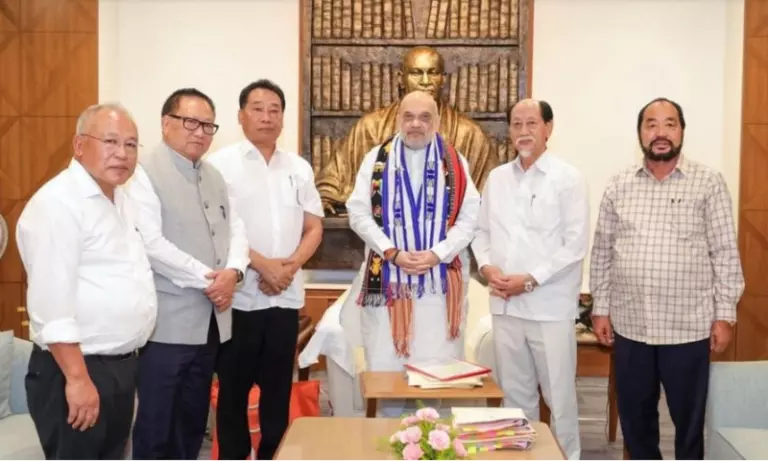 अमित शाह से मिला नागालैंड और मणिपुर का संयुक्त दल, नागा मुद्दे पर हुई बात