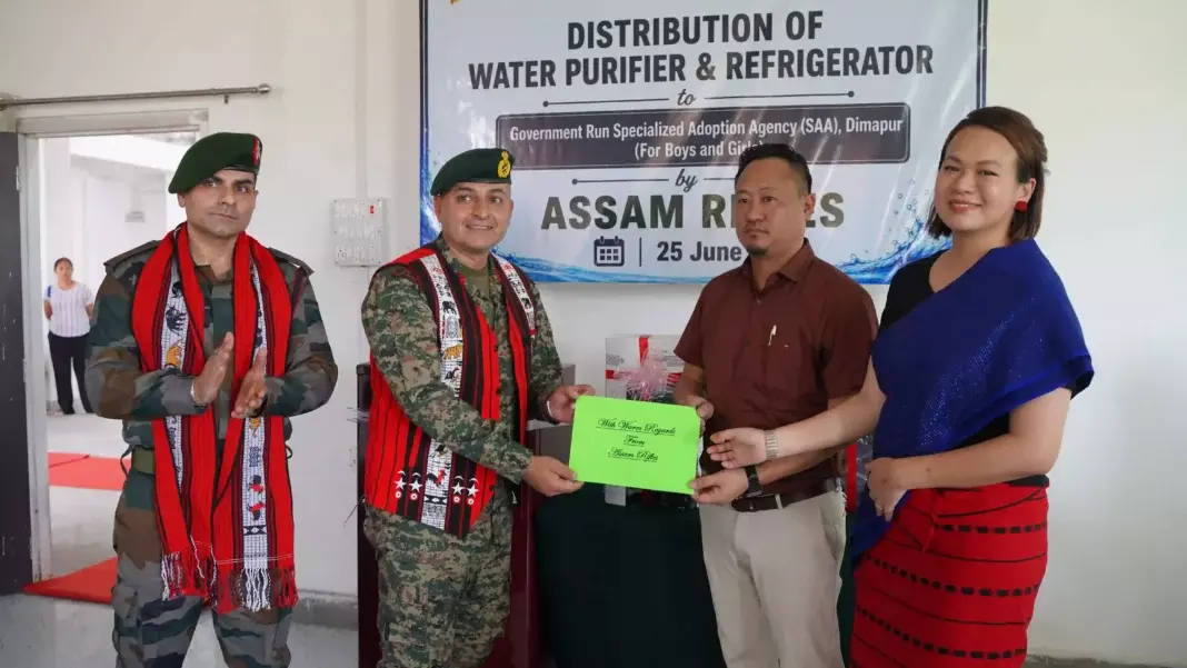 Assam राइफल्स ने SAA दीमापुर को उपकरण दान किए