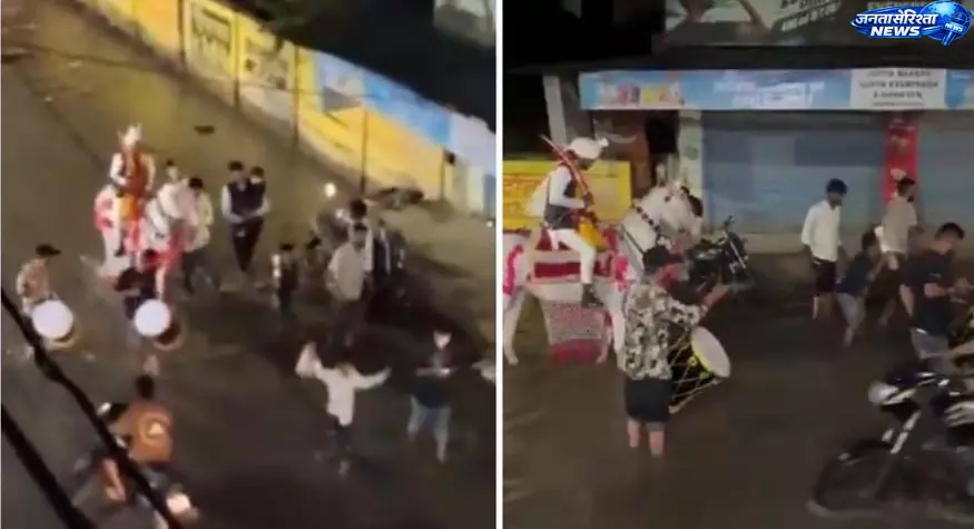 Indore : बारिश से जलभराव, घुटनों तक पानी में निकली शादी की बारात, वीडियो वायरल Indore : बारिश से जलभराव, घुटनों तक पानी में निकली शादी की बारात, वीडियो वायरल