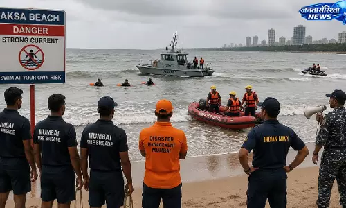 Aksa बीच पर 17 वर्षीय किशोर के डूबने की आशंका, सर्च ऑपरेशन जारी