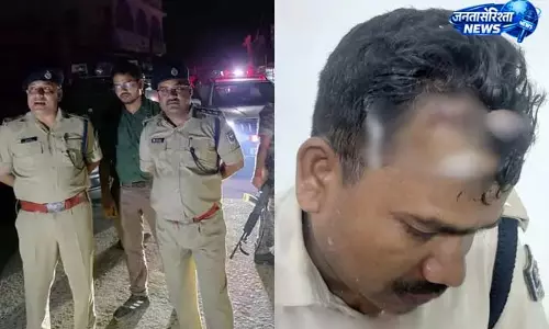 राजापाकर थानाध्यक्ष पर लोहे की रॉड से वार
