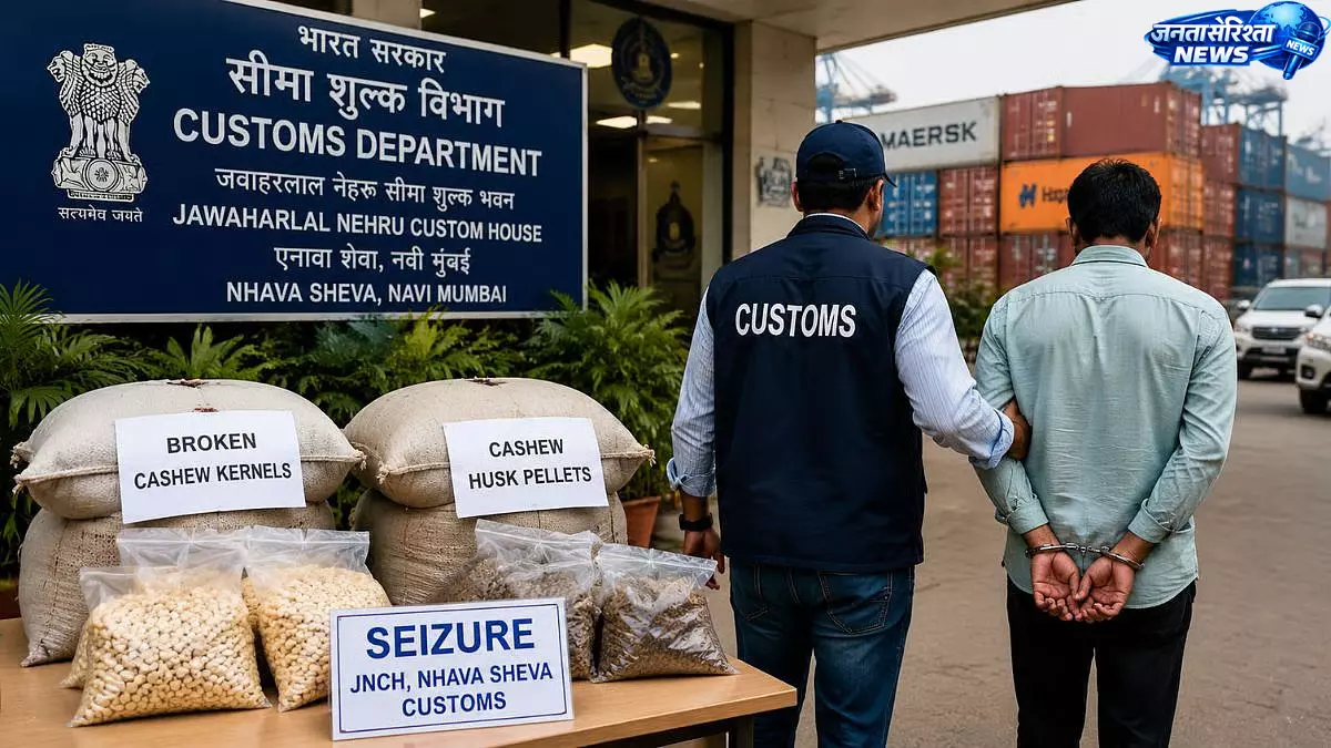 Customs विभाग की बड़ी कार्रवाई, 3.52 करोड़ के काजू आयात घोटाले में क्लियरिंग एजेंट गिरफ्तार