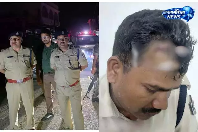 राजापाकर थानाध्यक्ष पर लोहे की रॉड से वार राजापाकर थानाध्यक्ष पर लोहे की रॉड से वार