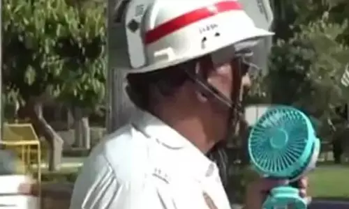 AC हेलमेट पहनकर ड्यूटी करेंगे रायपुर शहर के ट्रैफिक जवान