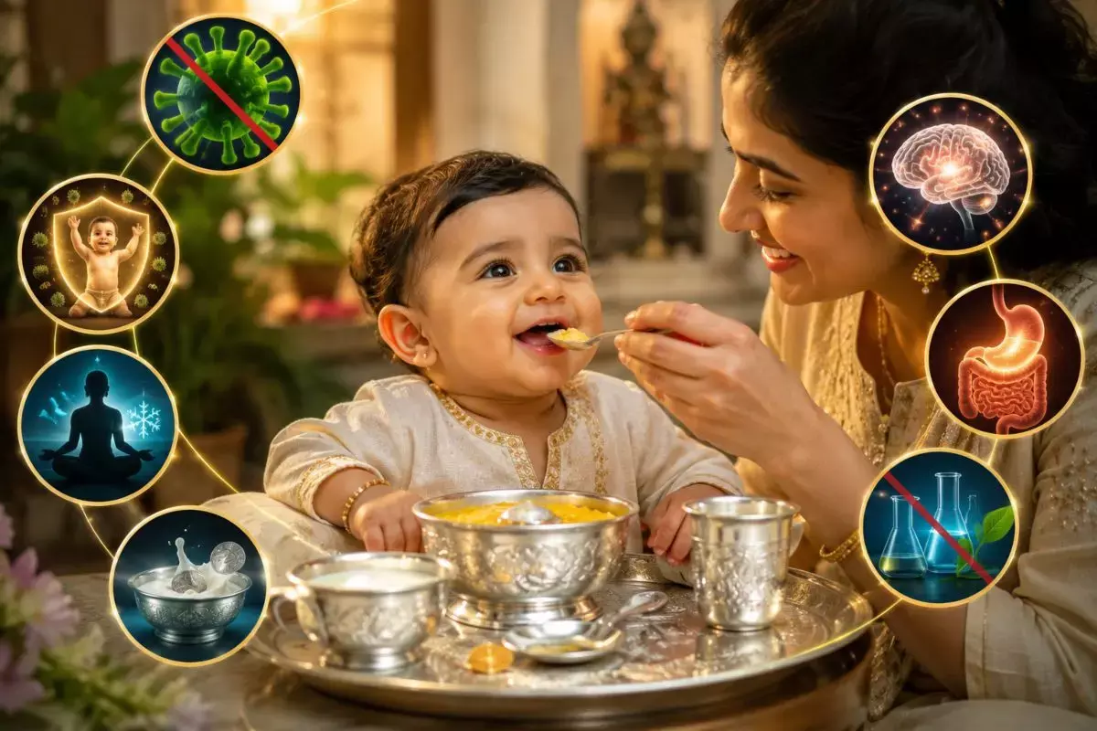 चांदी के बर्तनों में खाना खिलाने की परंपरा, जानिए मान्यताओं और कारणों की कहानी