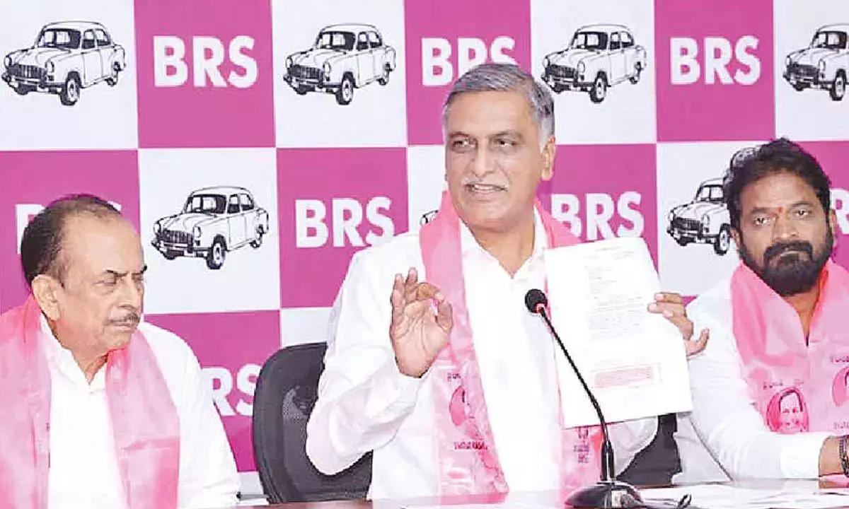 Telangana: रेवंत ने तेलंगाना के नदी जल अधिकारों से समझौता किया: हरीश राव
