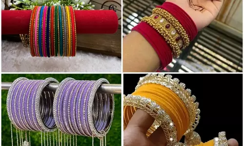 Party and festive लुक के लिए बेस्ट वेलवेट बैंगल्स