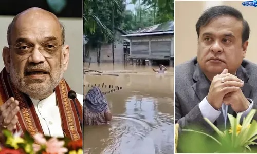 असम बाढ़ पर केंद्रीय गृह मंत्री अमित शाह की CM हिमंत सरमा से बातचीत