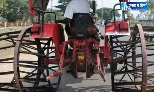 केजव्हील ट्रैक्टरों को सड़क में चलाने पर सख्ती