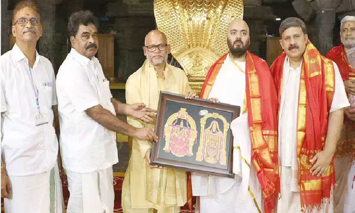 Andhra: अनंत अंबानी ने तिरुमाला में पूजा-अर्चना की