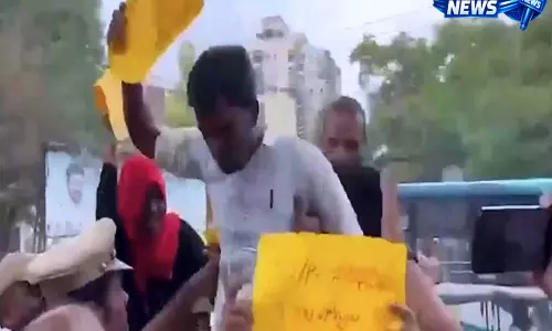 Hyderabad: भर्ती में देरी और अनियमितताओं के आरोपों को लेकर अभ्यर्थियों का हंगामा