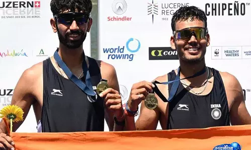 रोइंग वर्ल्ड कप में ऐतिहासिक गोल्ड मेडल जीतने पर भारतीय सेना ने Lakshay और उज्ज्वल की तारीफ़ की