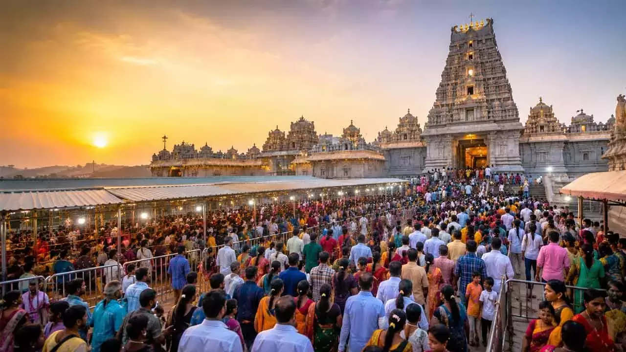 यादगिरिगुट्टा श्री लक्ष्मी नरसिम्हा स्वामी मंदिर में भक्तों की आमद बढ़ी