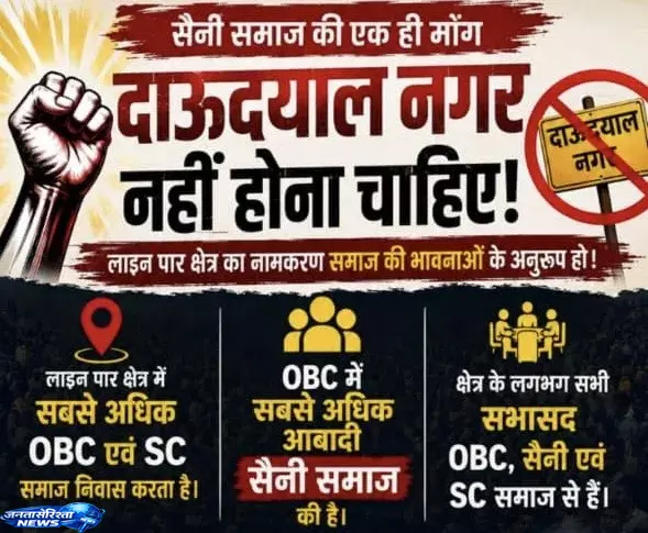Linepar के नए नाम को लेकर विवाद, सैनी समाज ने स्थानीय पहचान का मुद्दा उठाया Linepar के नए नाम को लेकर विवाद, सैनी समाज ने स्थानीय पहचान का मुद्दा उठाया