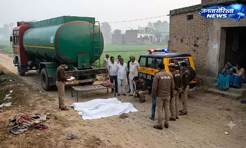 गैस टैंकर ने सोते परिवार को कुचला; पिता और बेटे की मौत, बेटी गंभीर रूप से घायल
