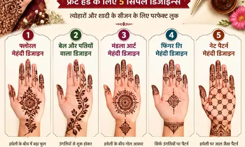 सिंपल मेहंदी डिजाइन्स से सजाएं हाथ, दिखें बेहद आकर्षक