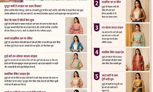 गले से हटकर दुपट्टे को ऐसे करें स्टाइल, मिलेगा ट्रेंडी लुक