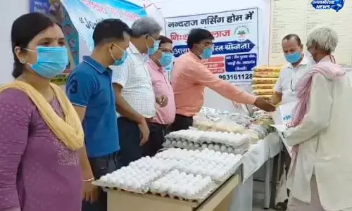 लालगंज अस्पताल में मरीजों को बांटी गई पोषण किट
