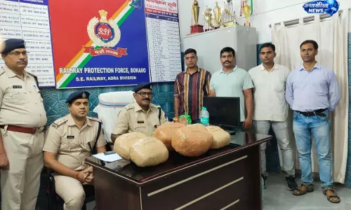 एलेप्पी एक्सप्रेस में लावारिस बैग से गांजा बरामद