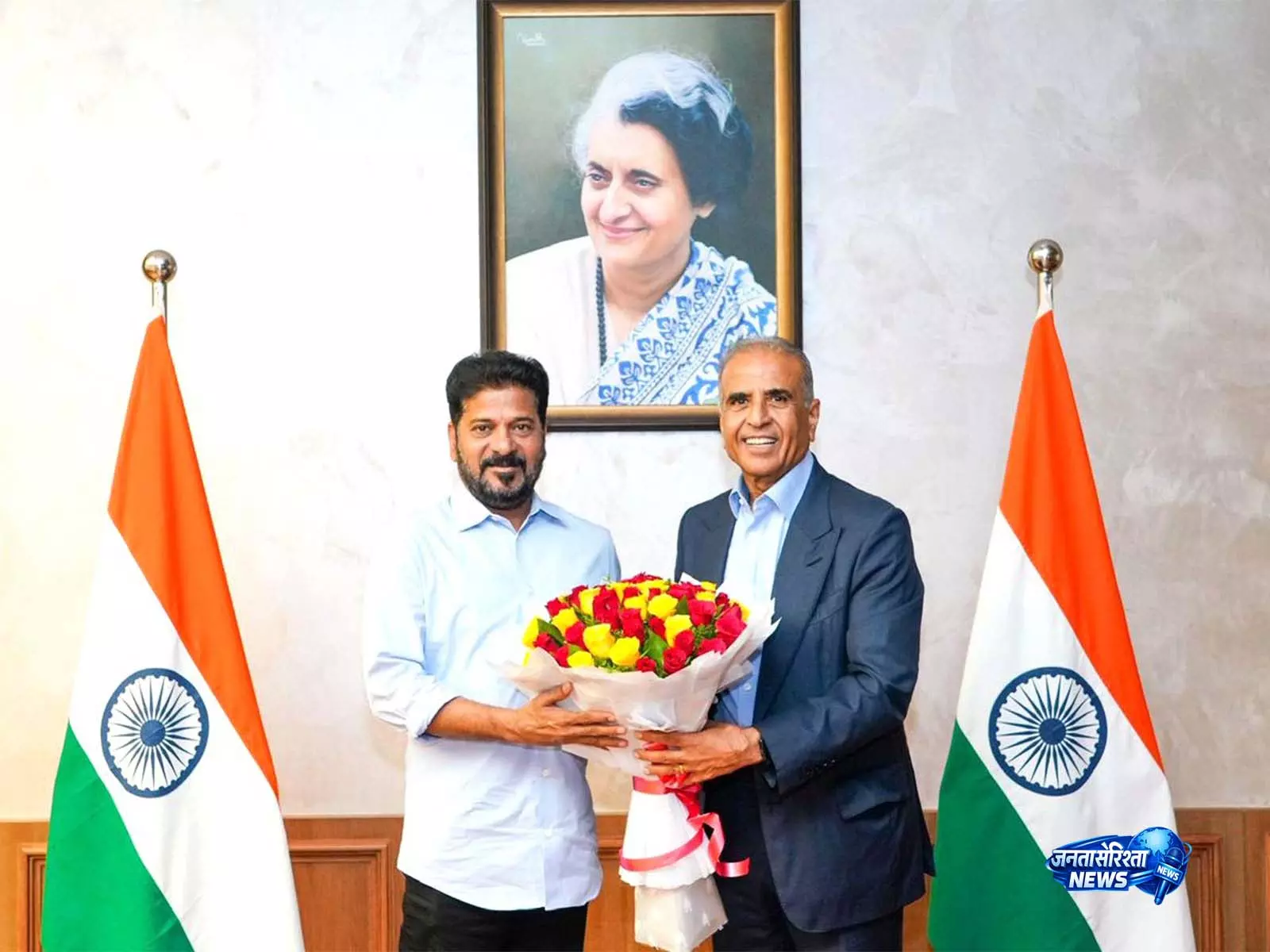 भारती एंटरप्राइजेज के चेयरमैन सुनील भारती मित्तल ने तेलंगाना के CM रेवंत रेड्डी से मुलाकात की